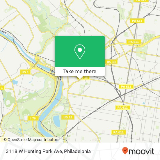 3118 W Hunting Park Ave map