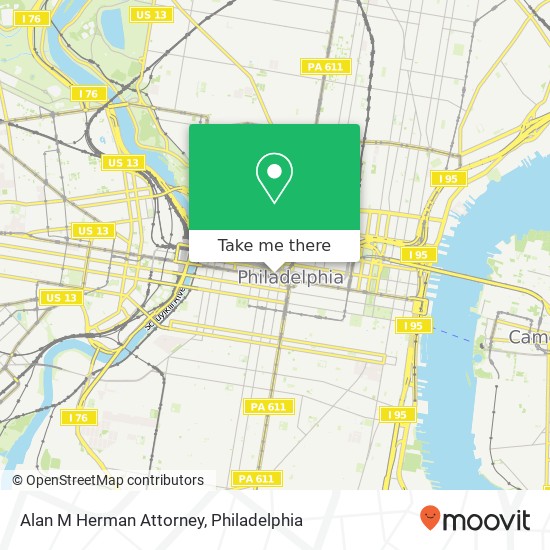 Alan M Herman Attorney map