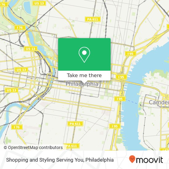 Shopping and Styling Serving You map