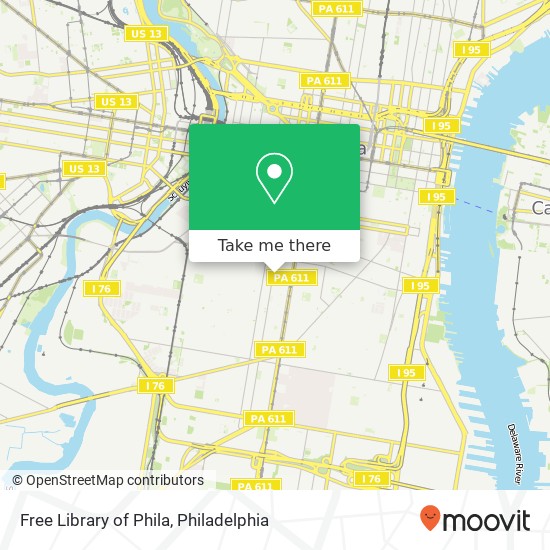 Mapa de Free Library of Phila