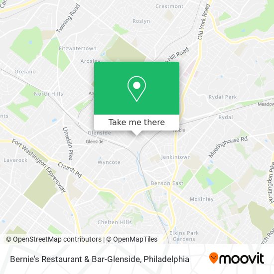 Bernie's Restaurant & Bar-Glenside map