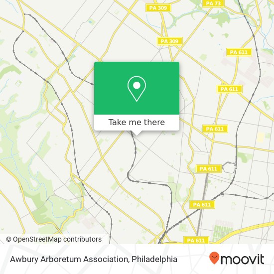 Awbury Arboretum Association map