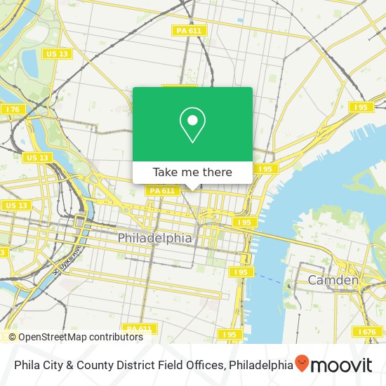 Phila City & County District Field Offices map