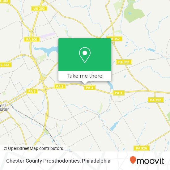 Chester County Prosthodontics map