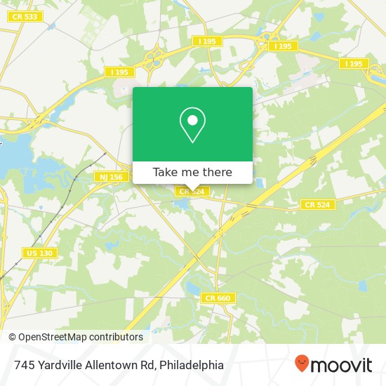 Mapa de 745 Yardville Allentown Rd