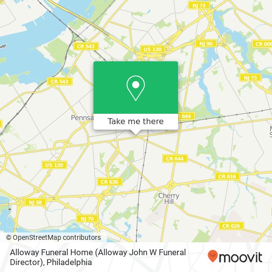 Mapa de Alloway Funeral Home (Alloway John W Funeral Director)