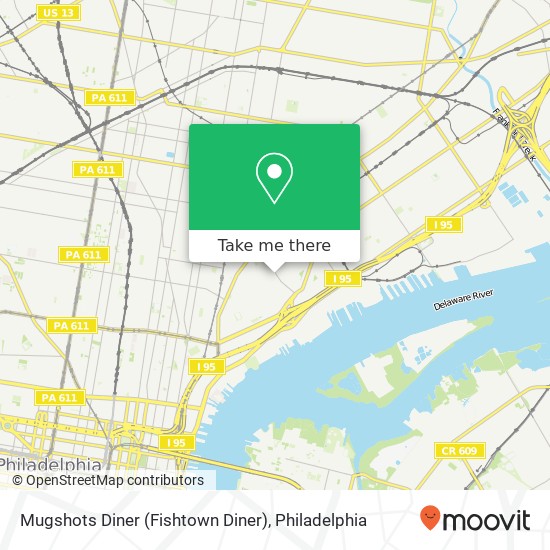 Mugshots Diner (Fishtown Diner) map