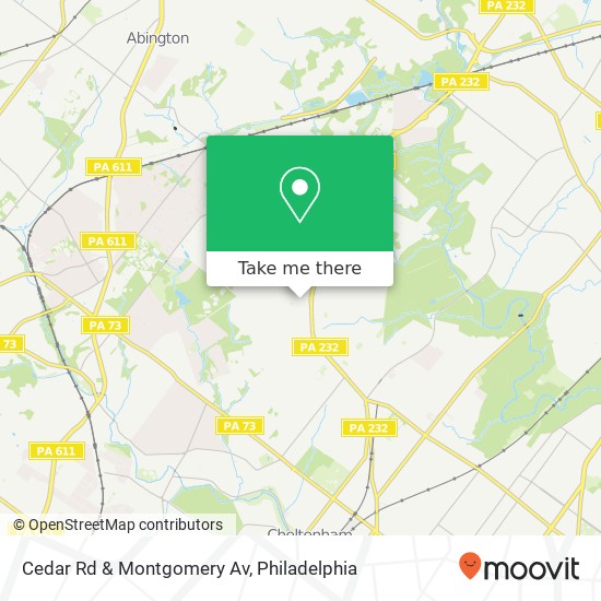 Cedar Rd & Montgomery Av map