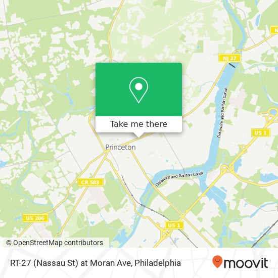 Mapa de RT-27 (Nassau St) at Moran Ave