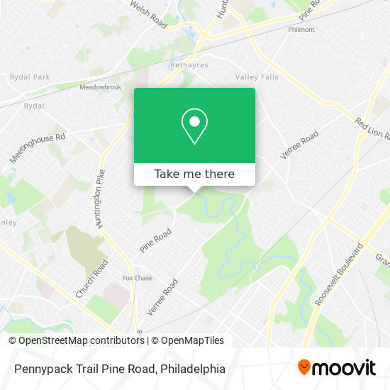 Mapa de Pennypack Trail Pine Road