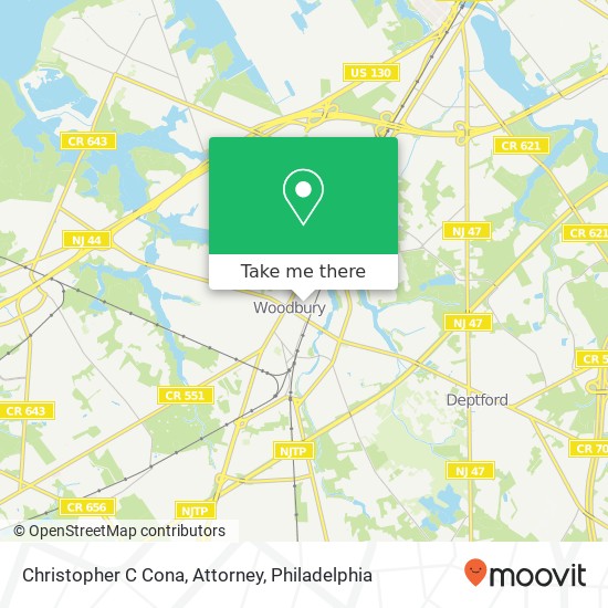 Christopher C Cona, Attorney map