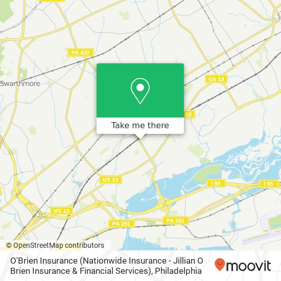 Mapa de O'Brien Insurance (Nationwide Insurance - Jillian O Brien Insurance & Financial Services)