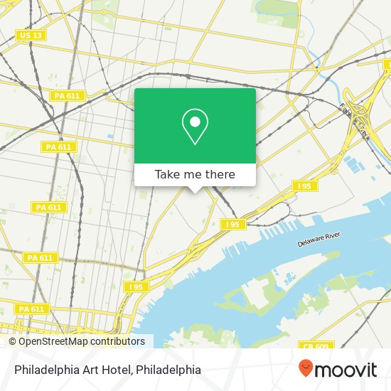 Philadelphia Art Hotel map