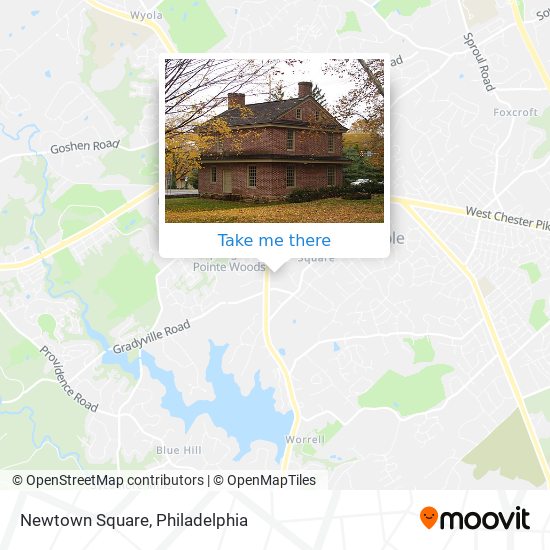 Mapa de Newtown Square