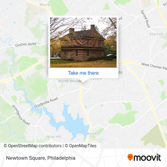 Newtown Square map