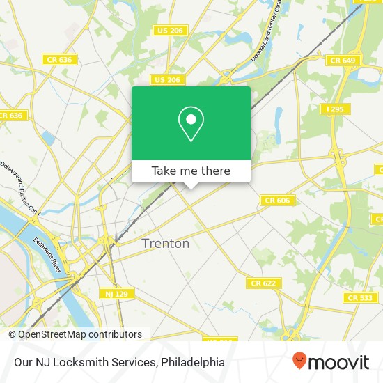 Our NJ Locksmith Services map