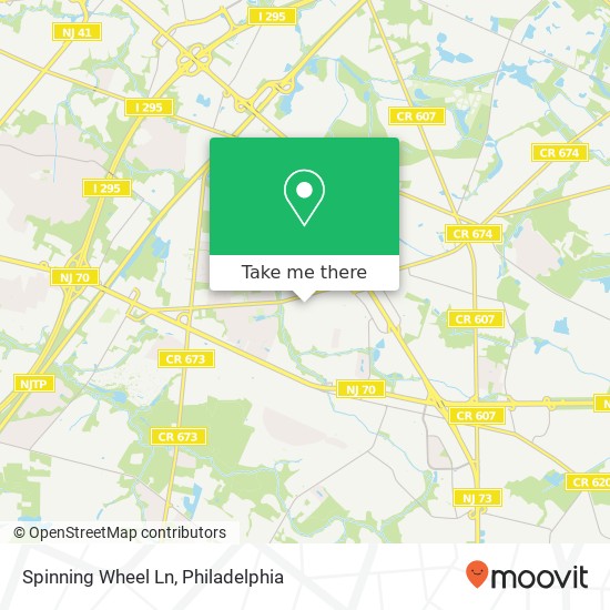 Spinning Wheel Ln map