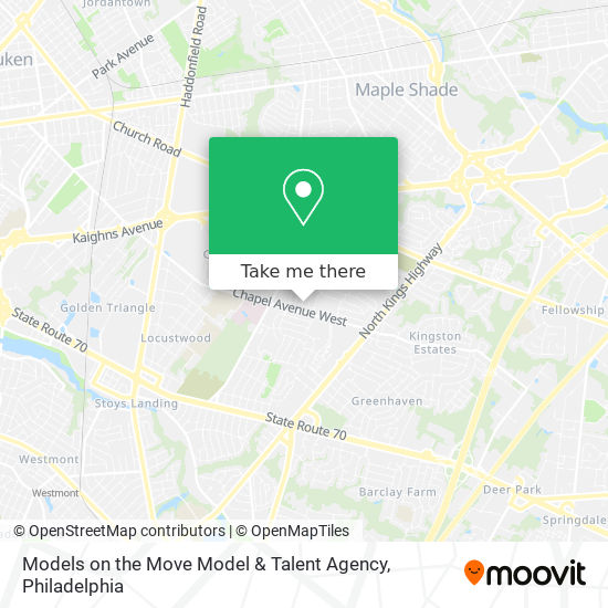 Models on the Move Model & Talent Agency map