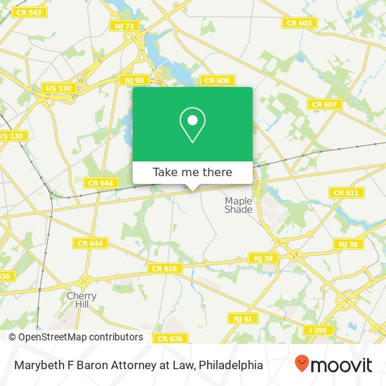 Marybeth F Baron Attorney at Law map