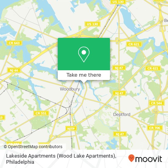 Mapa de Lakeside Apartments (Wood Lake Apartments)