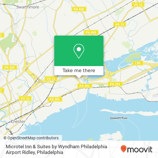 Microtel Inn & Suites by Wyndham Philadelphia Airport Ridley map