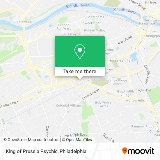 King of Prussia Psychic map
