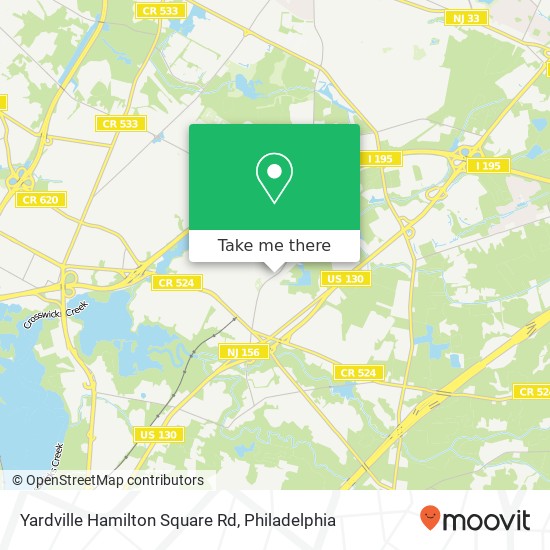 Mapa de Yardville Hamilton Square Rd