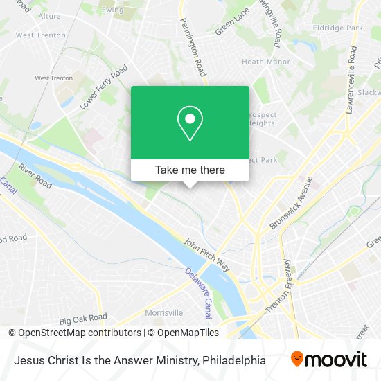 Mapa de Jesus Christ Is the Answer Ministry