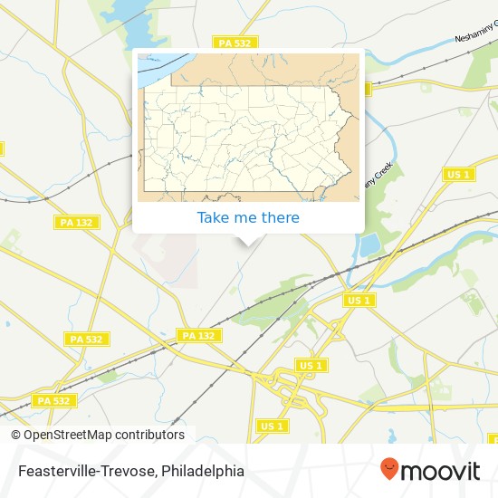 Feasterville-Trevose map