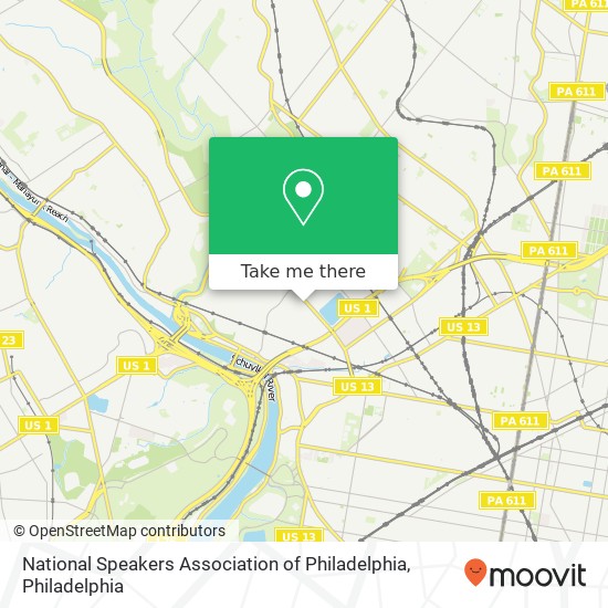 National Speakers Association of Philadelphia map