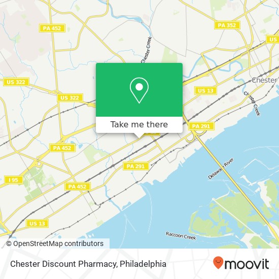 Mapa de Chester Discount Pharmacy