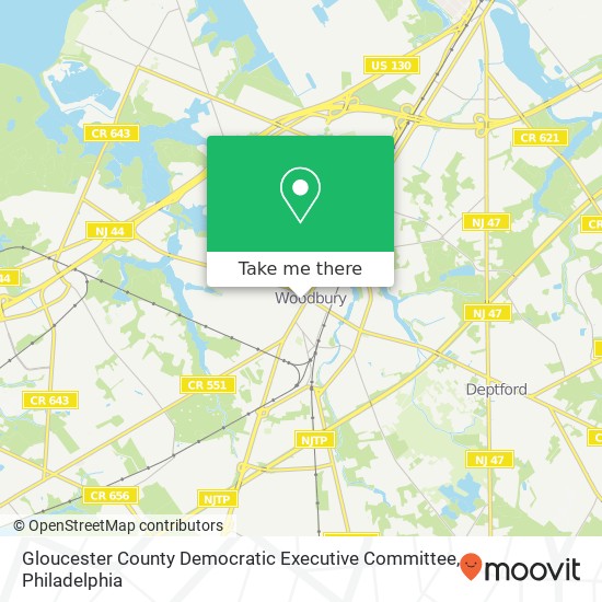 Gloucester County Democratic Executive Committee map