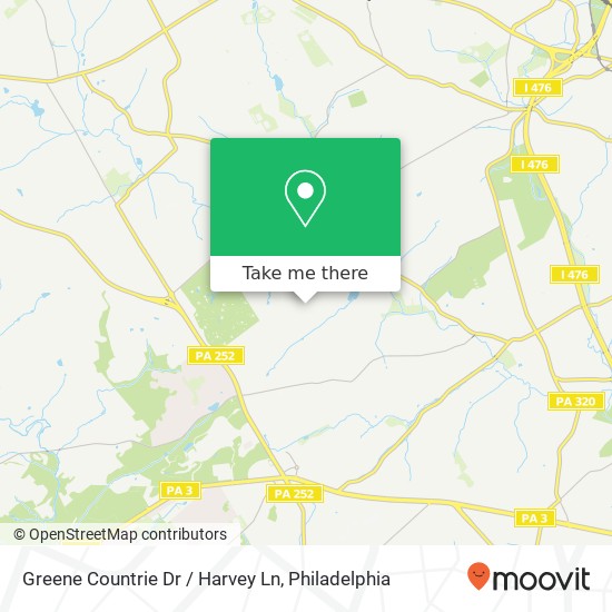 Greene Countrie Dr / Harvey Ln map