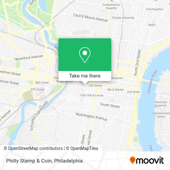 Philly Stamp & Coin map