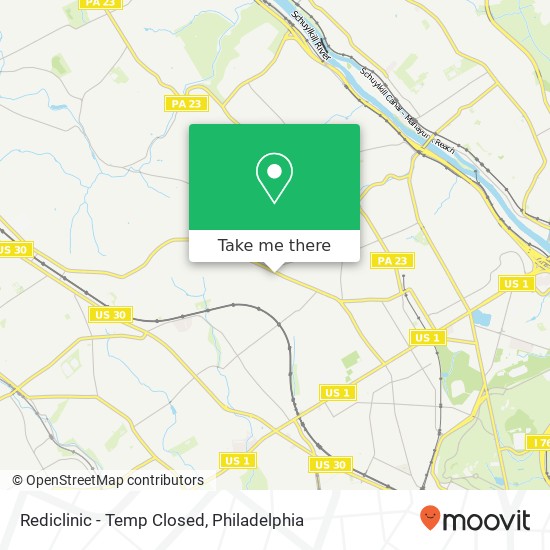 Rediclinic - Temp Closed map