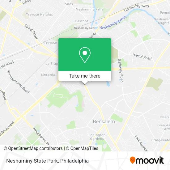 Neshaminy State Park map