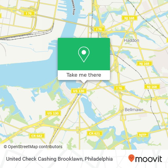 United Check Cashing Brooklawn map