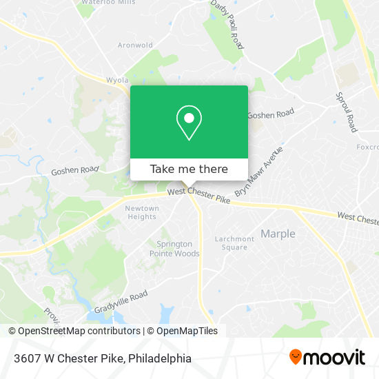 3607 W Chester Pike map
