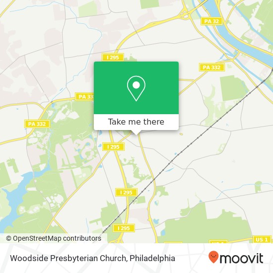 Woodside Presbyterian Church map