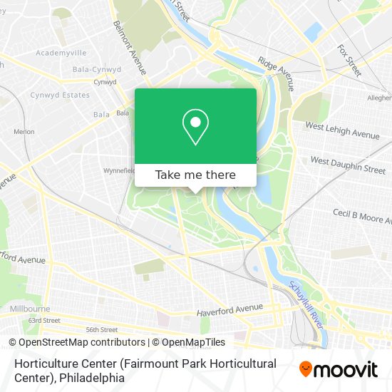 Mapa de Horticulture Center (Fairmount Park Horticultural Center)