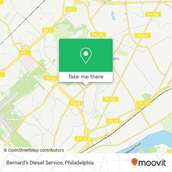 Bernard's Diesel Service map