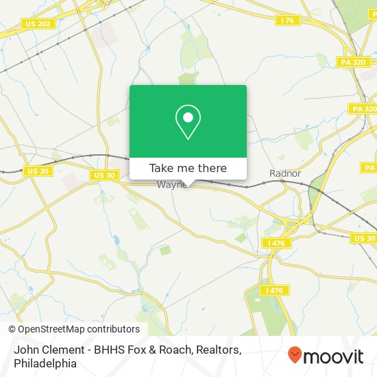 John Clement - BHHS Fox & Roach, Realtors map