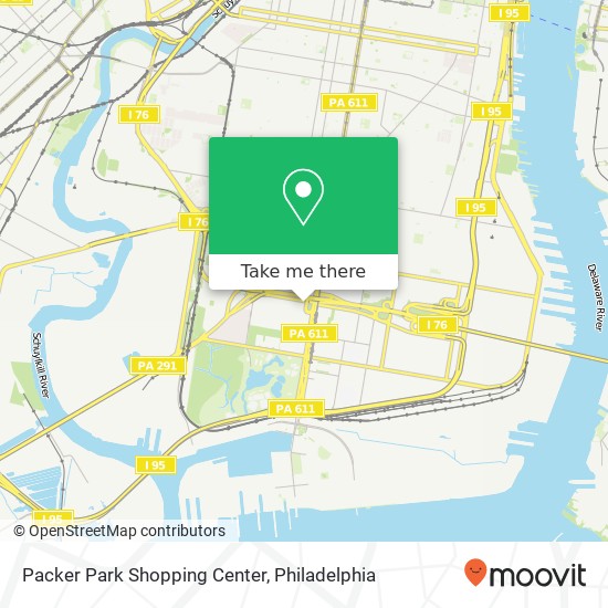 Mapa de Packer Park Shopping Center