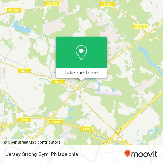 Mapa de Jersey Strong Gym