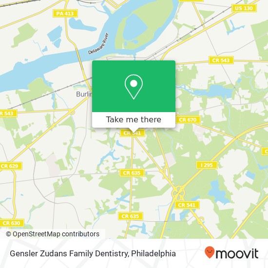 Mapa de Gensler Zudans Family Dentistry