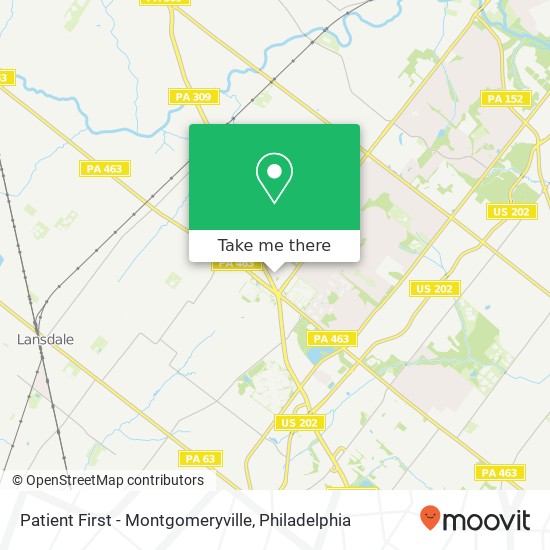 Patient First - Montgomeryville map
