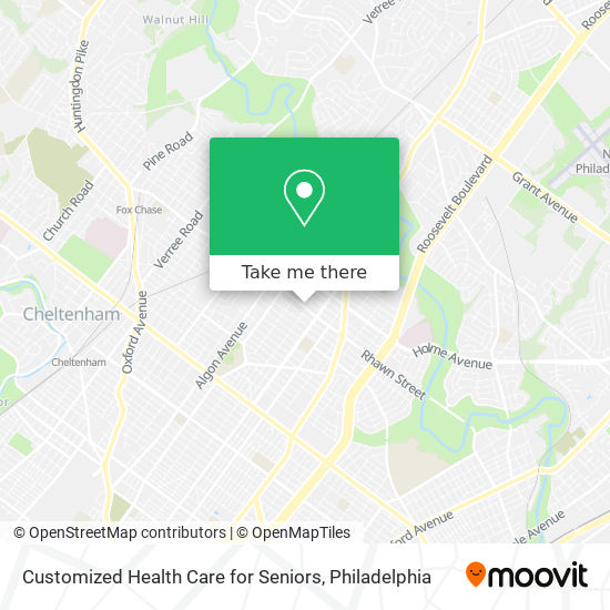 Customized Health Care for Seniors map