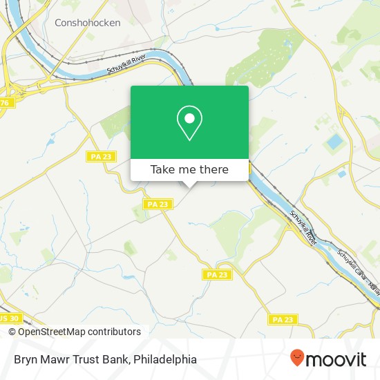 Bryn Mawr Trust Bank map