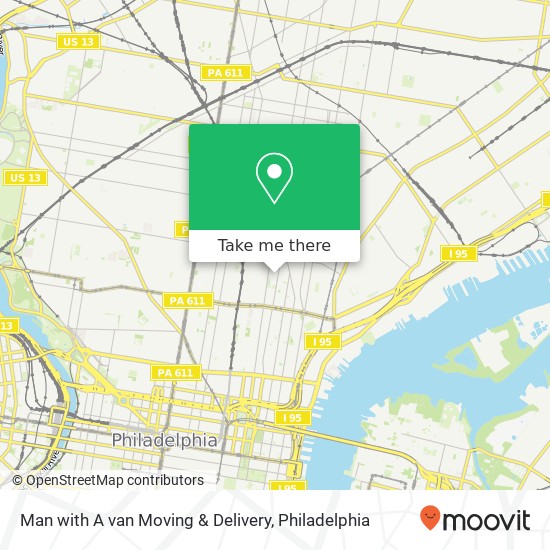 Man with A van Moving & Delivery map
