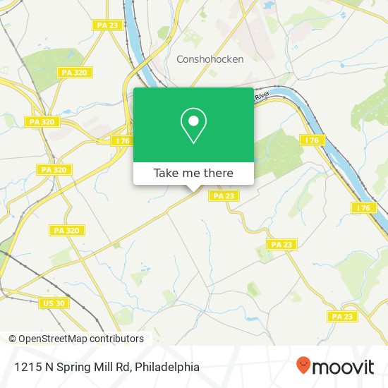 1215 N Spring Mill Rd map